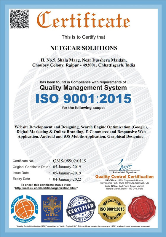 An ISO 9001 : 2015 Certified Company